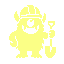 Construction monster mascot